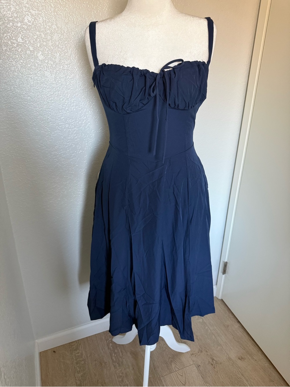 Ruched Bust A-Line Milkmaid Dress